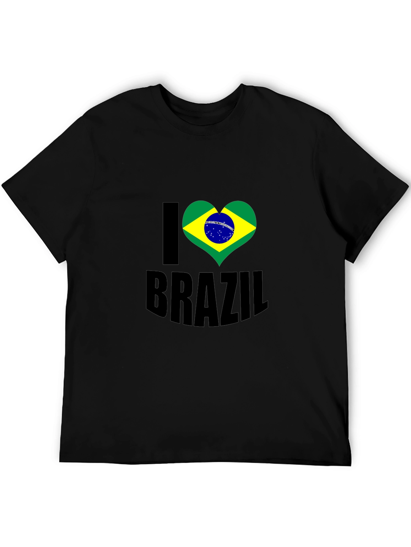 I Heart Brazil Graphic T-Shirt - Mens Black Tee