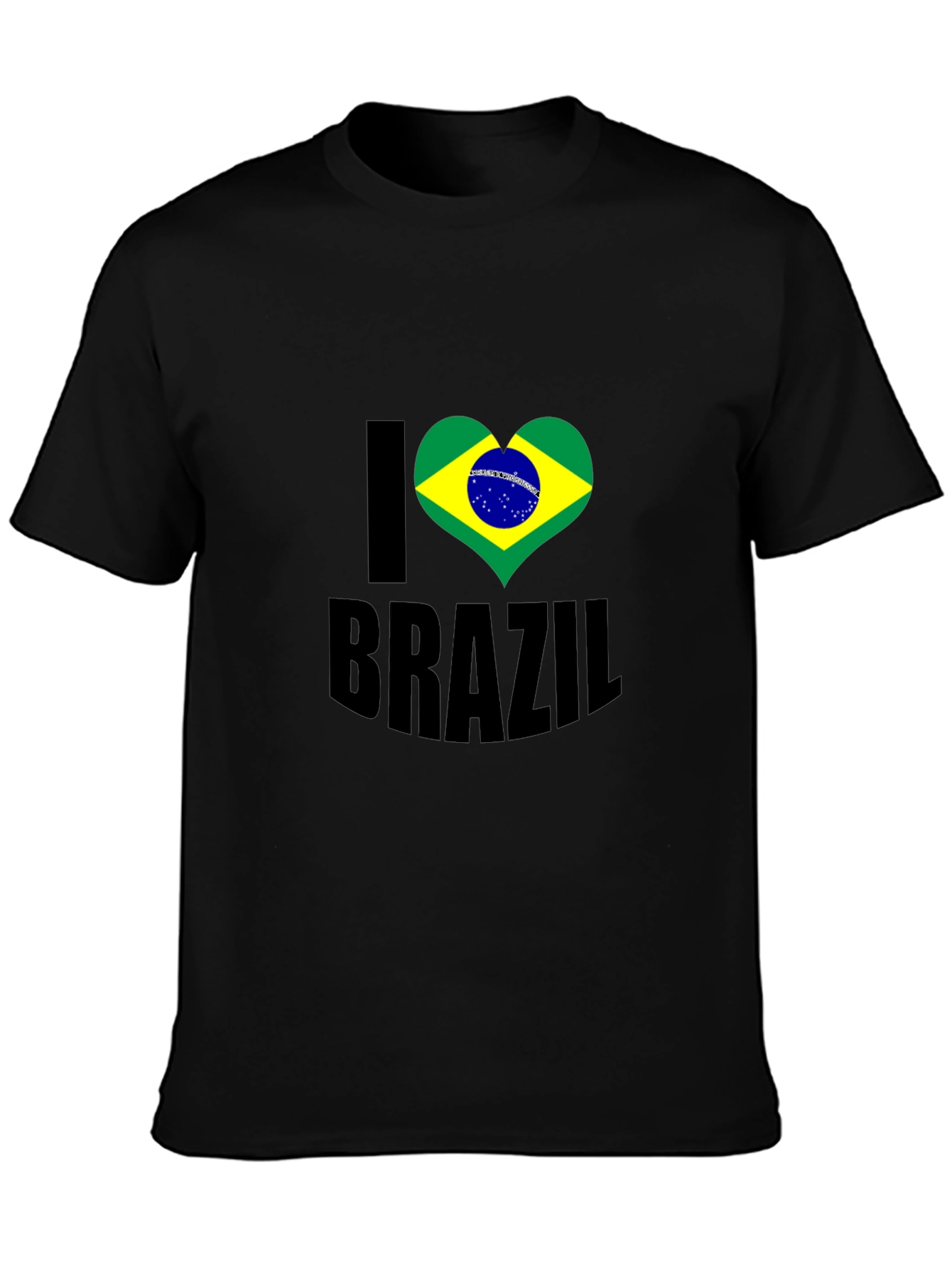 I Heart Brazil Graphic T-Shirt - Mens Black Tee