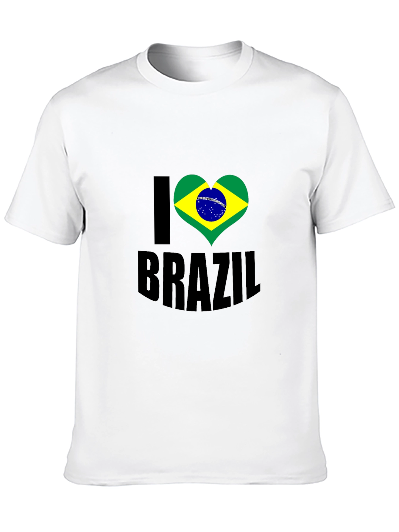I Heart Brazil Graphic T-Shirt - Mens Black Tee
