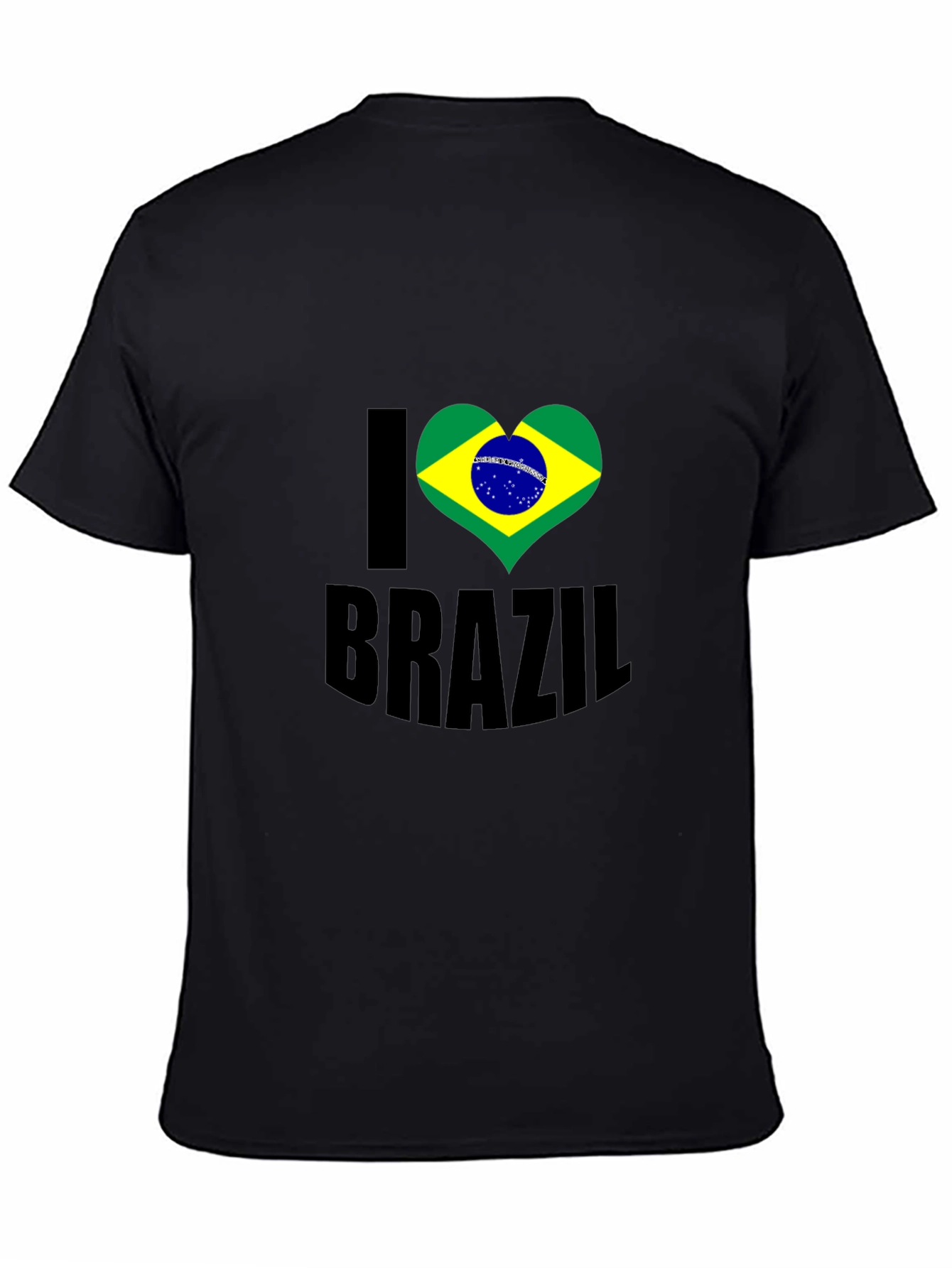 I Heart Brazil Graphic T-Shirt - Mens Black Tee