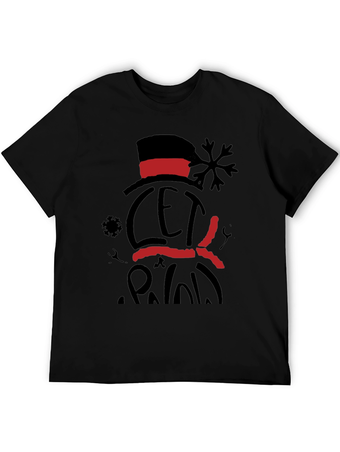 Festive Snowman Graphic Tee - Let it Snow