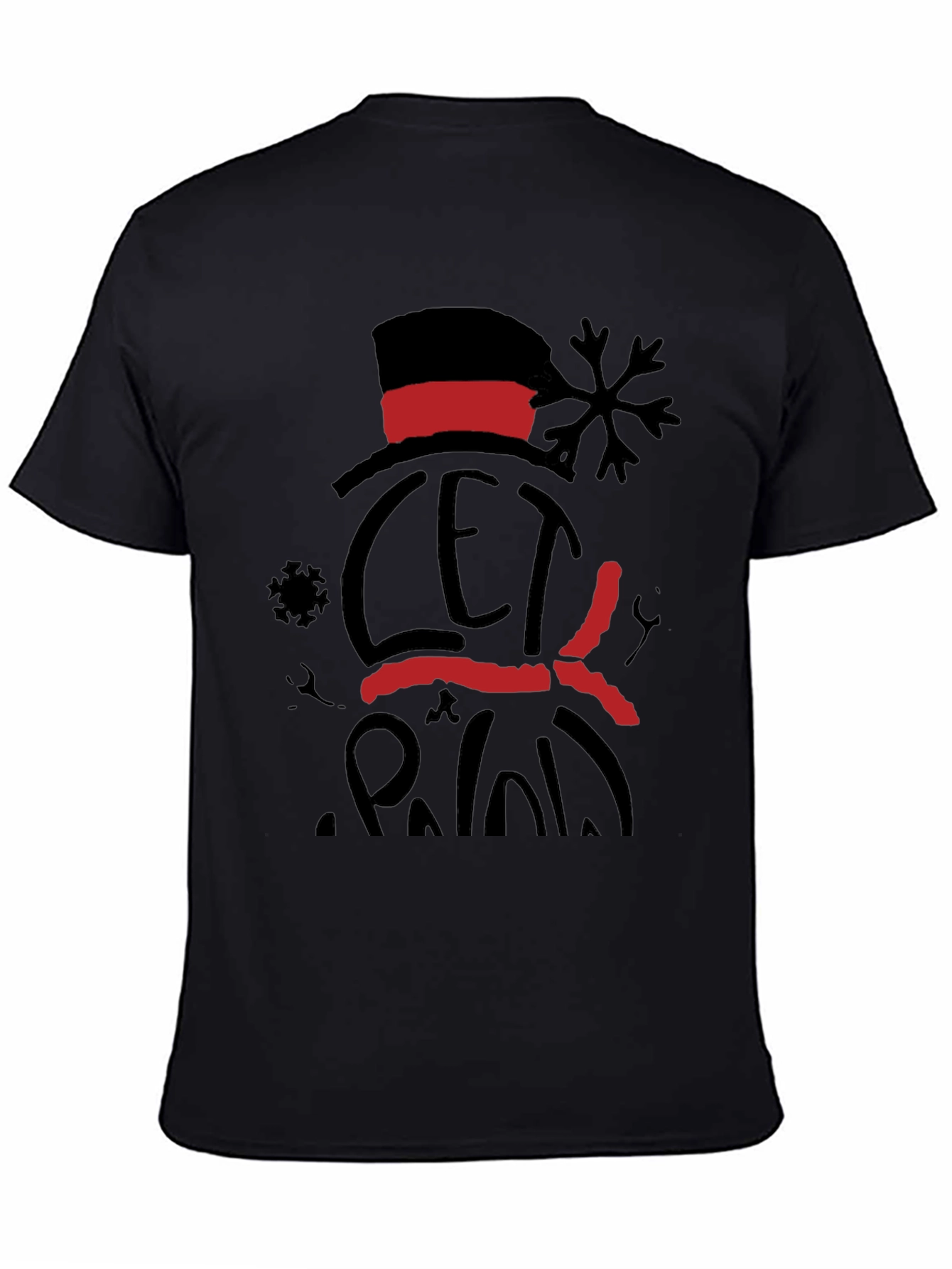 Festive Snowman Graphic Tee - Let it Snow