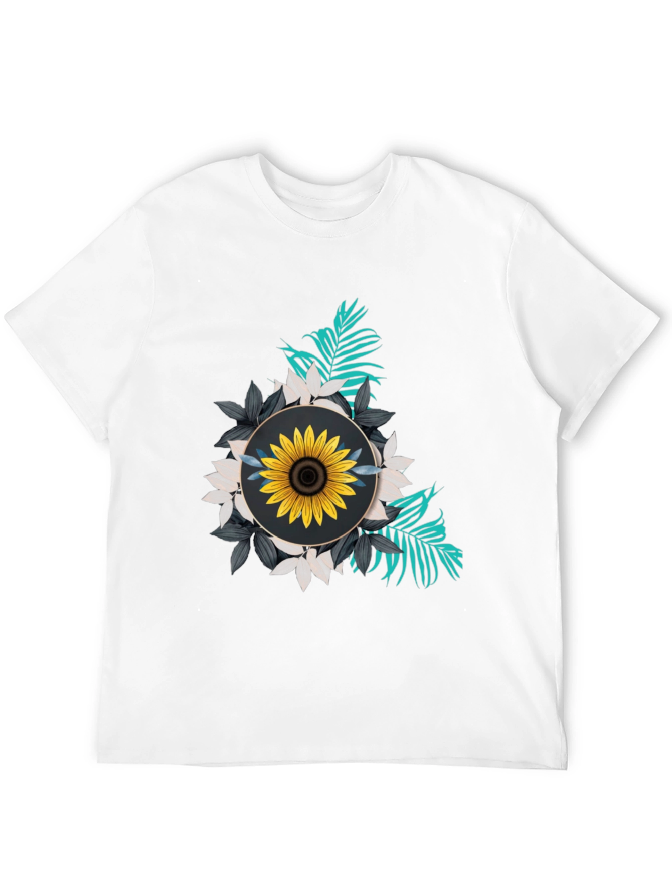 Sunflower Graphic Tee - Stylish Black T-Shirt