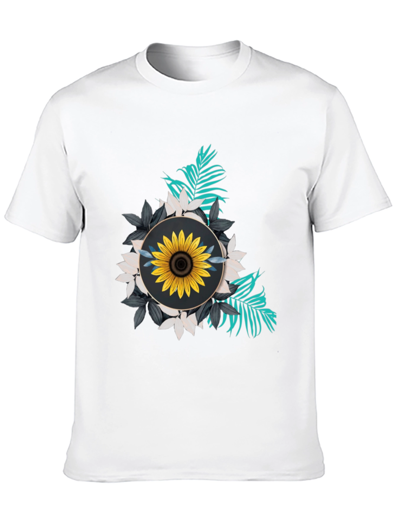 Sunflower Graphic Tee - Stylish Black T-Shirt