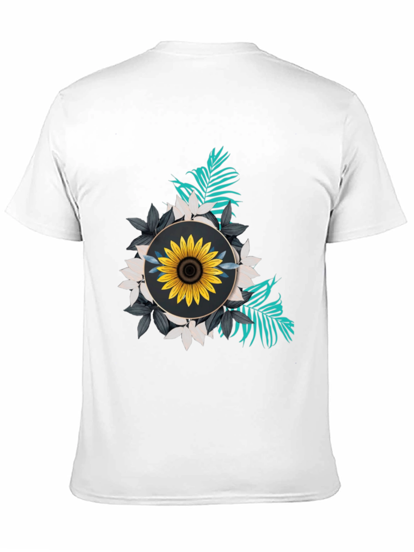 Sunflower Graphic Tee - Stylish Black T-Shirt
