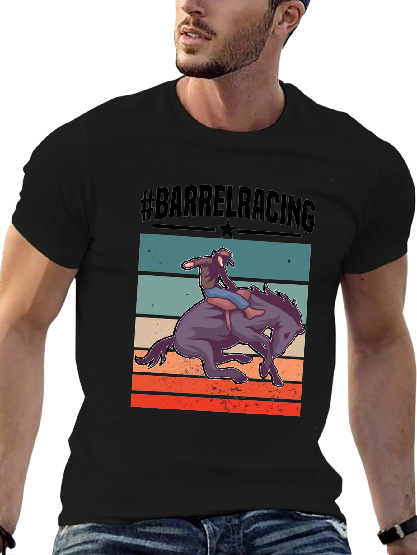 Barrel Racing Graphic Tee - Equestrian Style