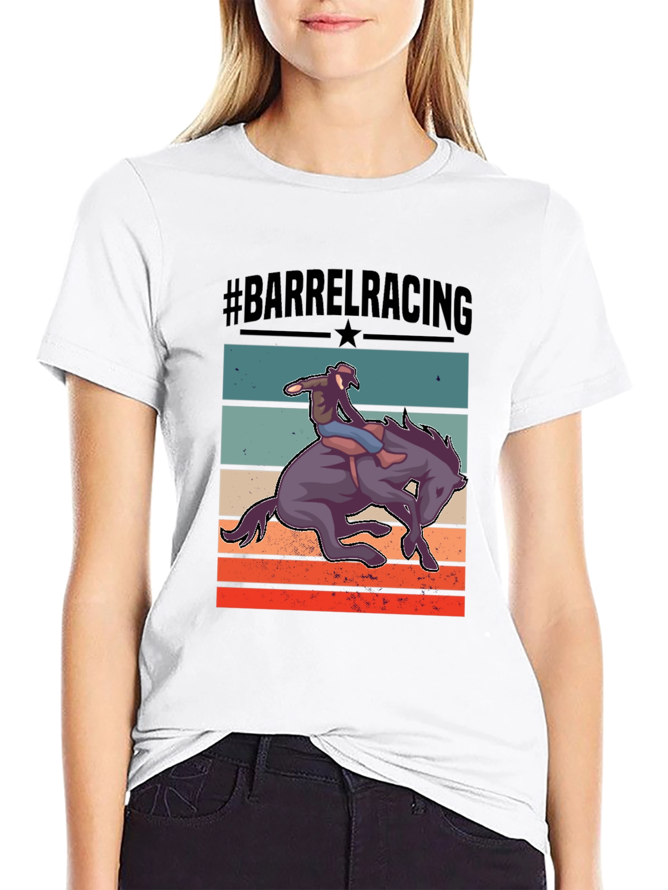 Barrel Racing Graphic Tee - Equestrian Style