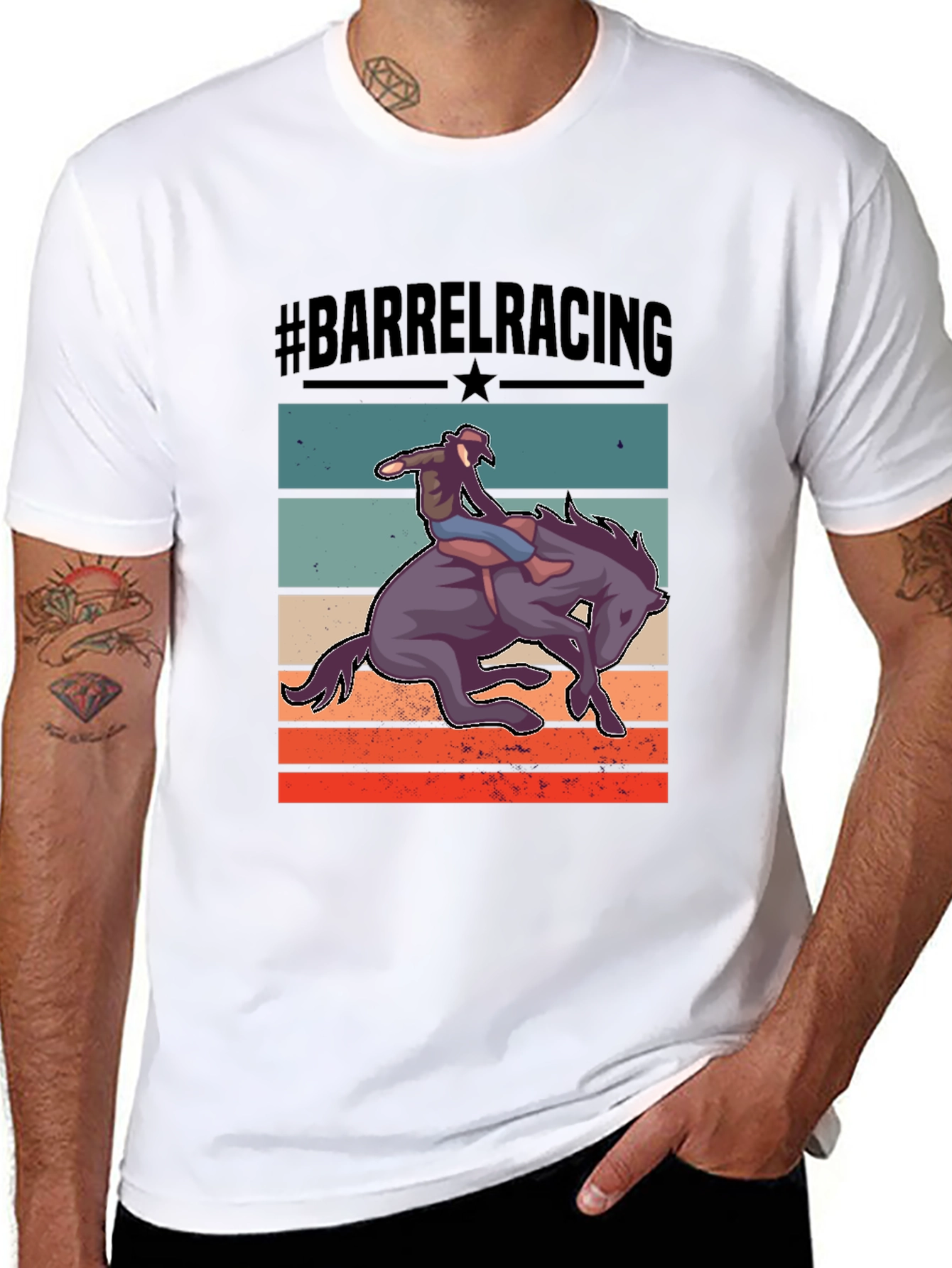 Barrel Racing Graphic Tee - Equestrian Style