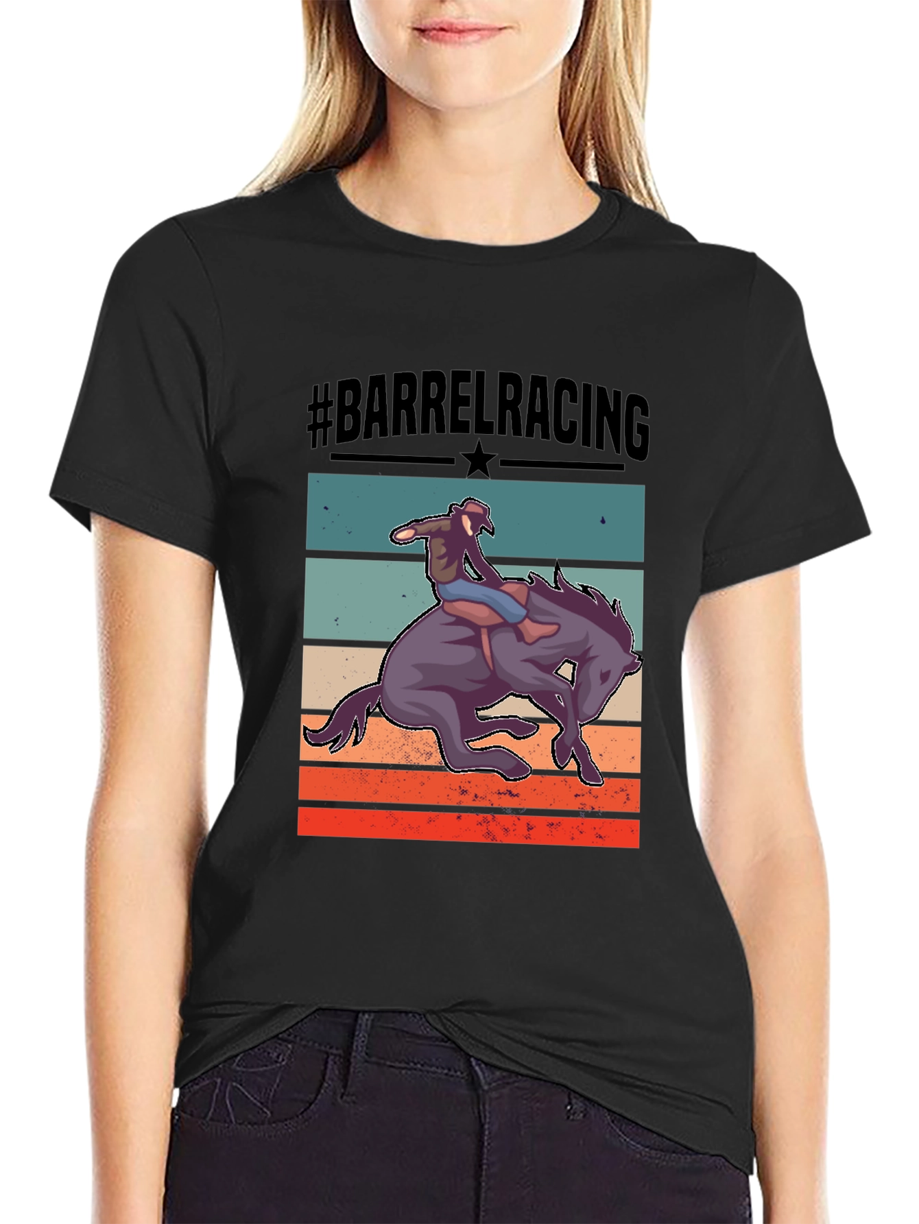 Barrel Racing Graphic Tee - Equestrian Style