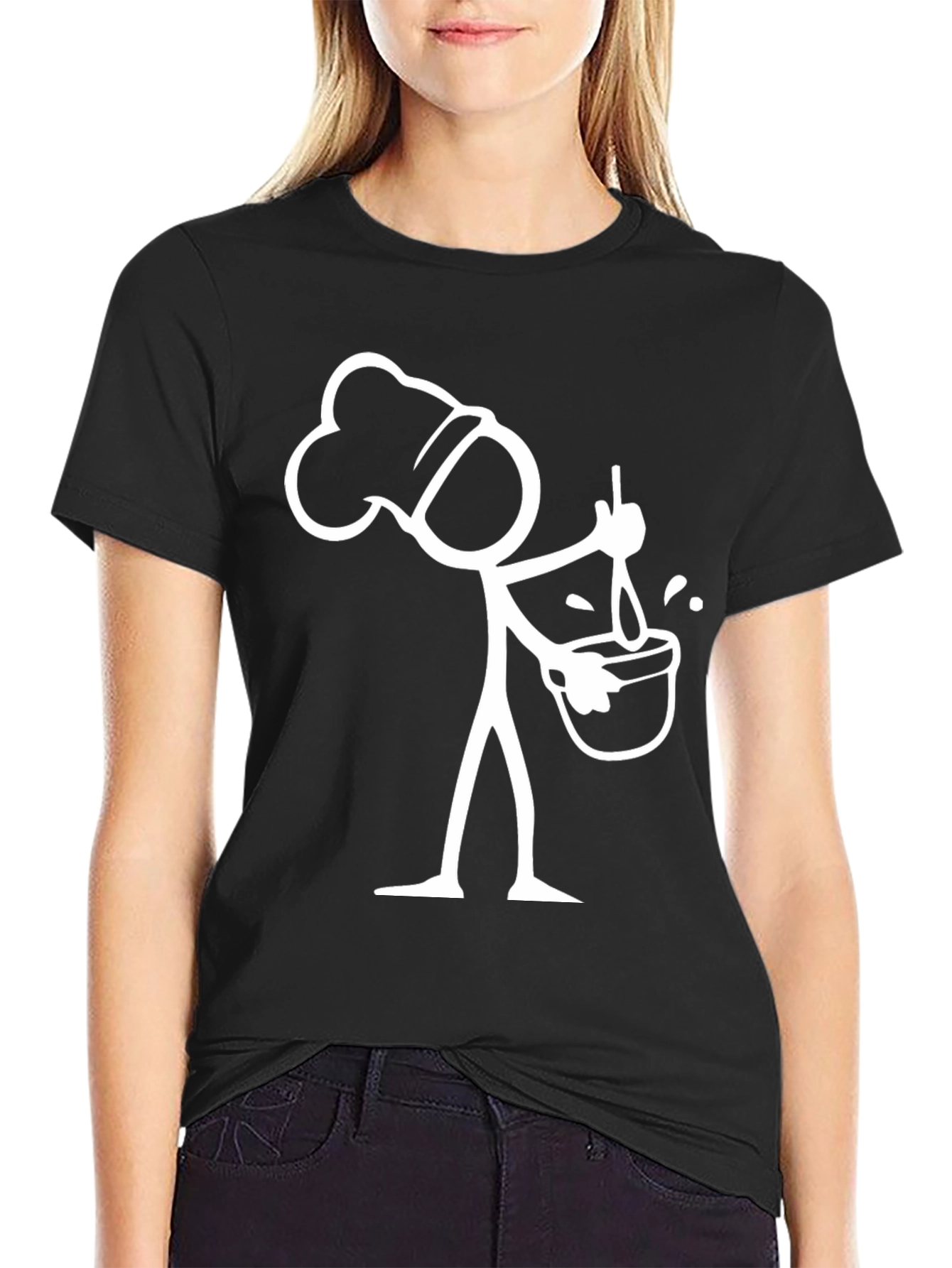 Chef Stick Figure Graphic T-Shirt