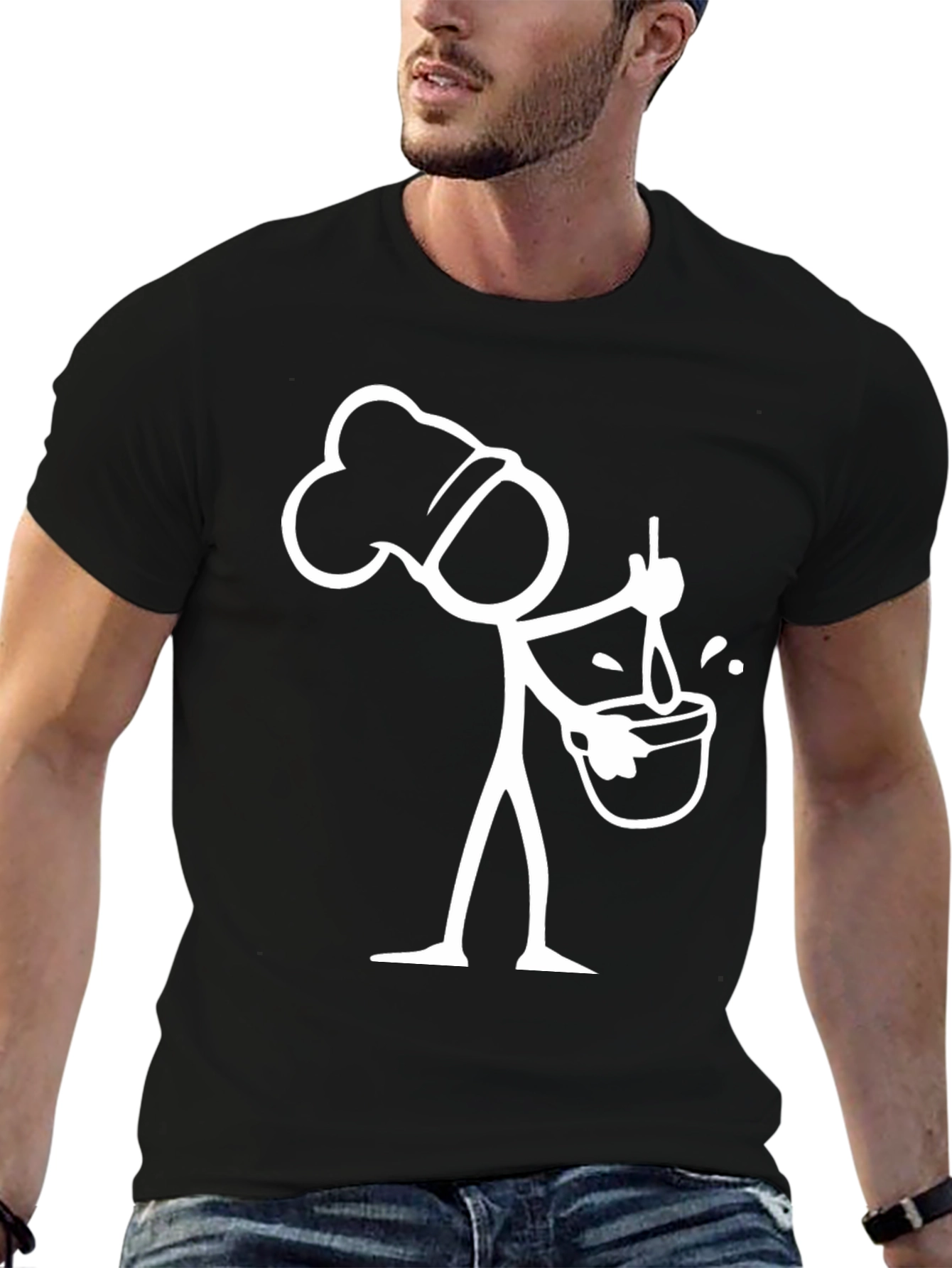 Chef Stick Figure Graphic T-Shirt