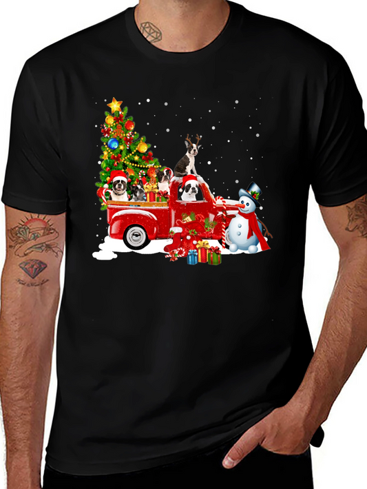 Christmas Dogs in Truck T-Shirt