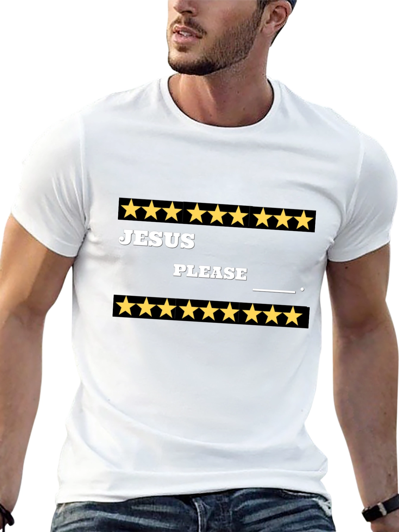 Jesus Please T-Shirt Funny Star Rated Tee