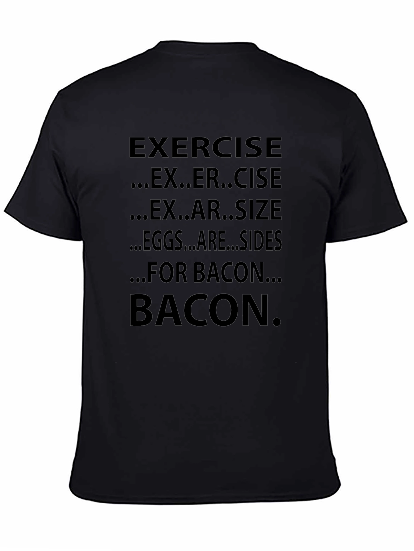 Bacon Exercise Funny Graphic T-Shirt