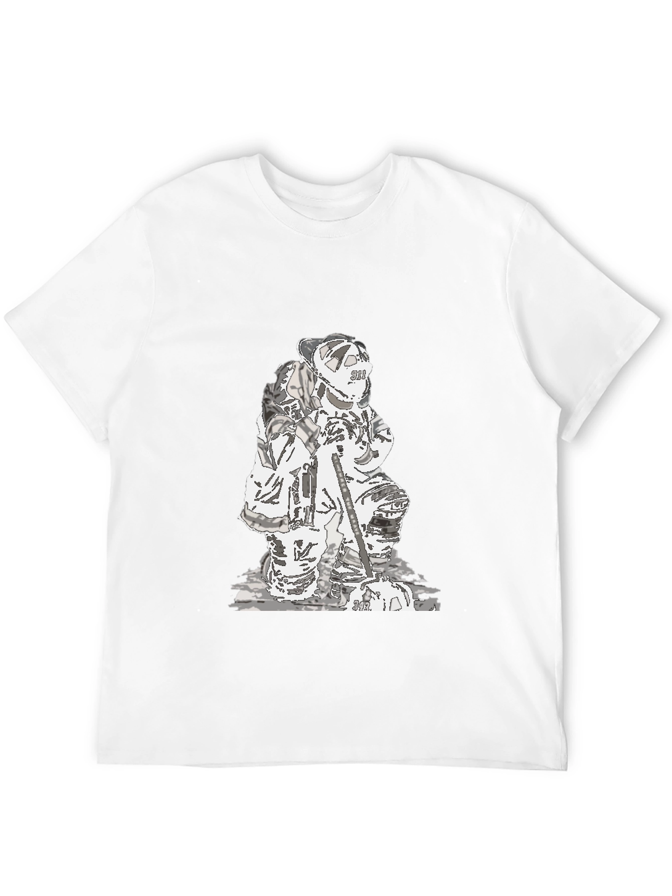 Firefighter Graphic Black T-Shirt