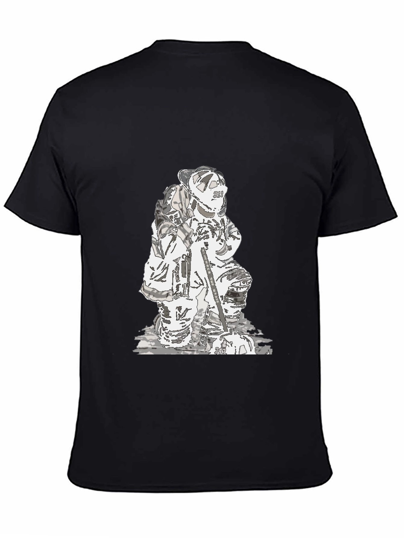 Firefighter Graphic Black T-Shirt
