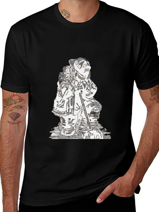 Firefighter Graphic Black T-Shirt