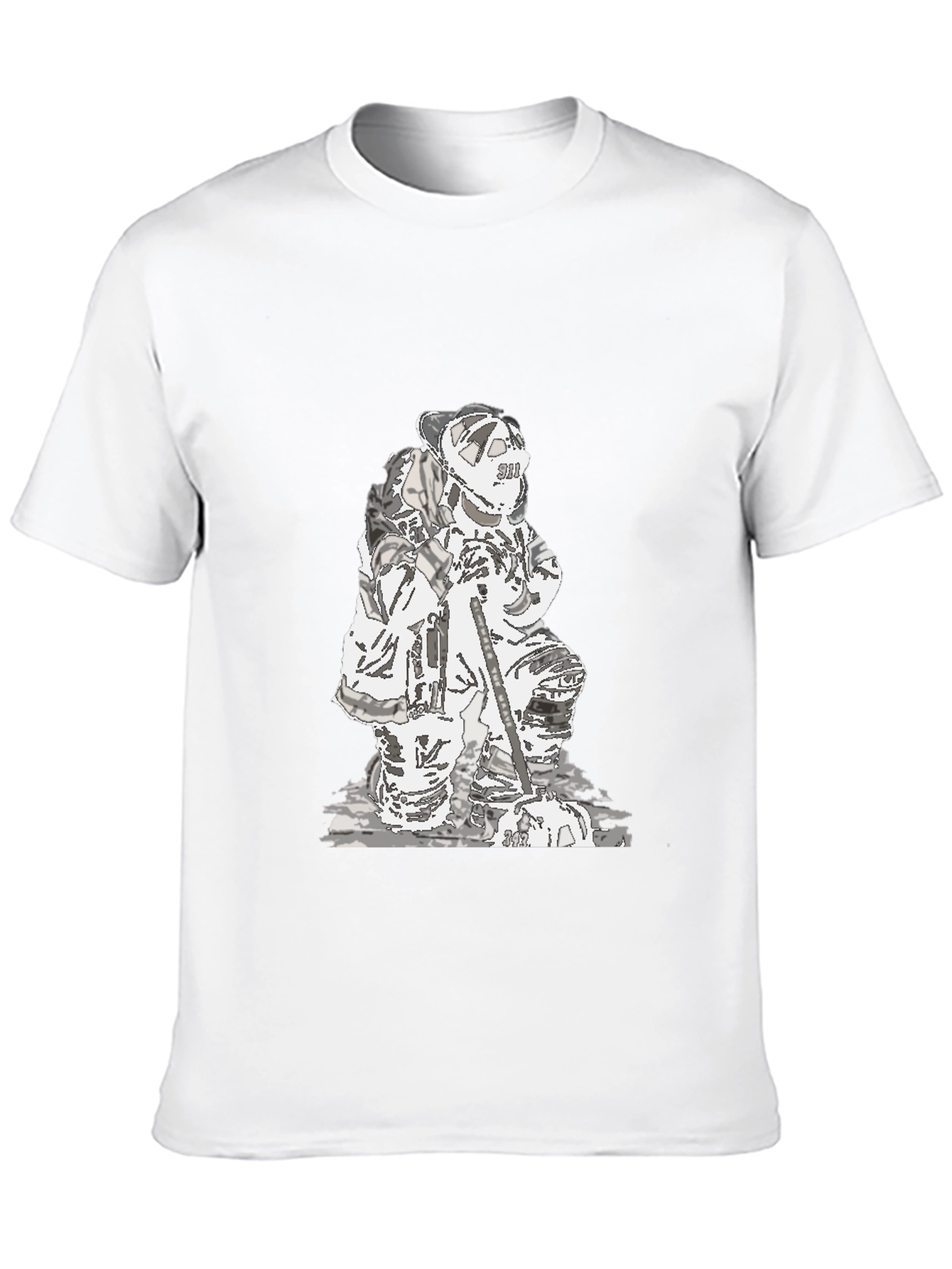 Firefighter Graphic Black T-Shirt