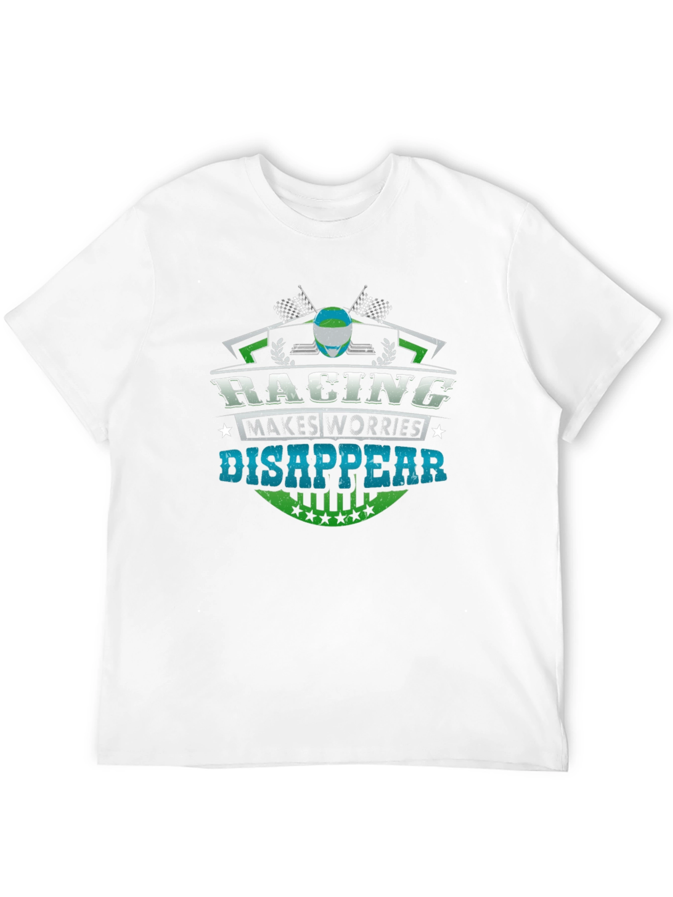 Racing Makes Worries Disappear Black T-Shirt