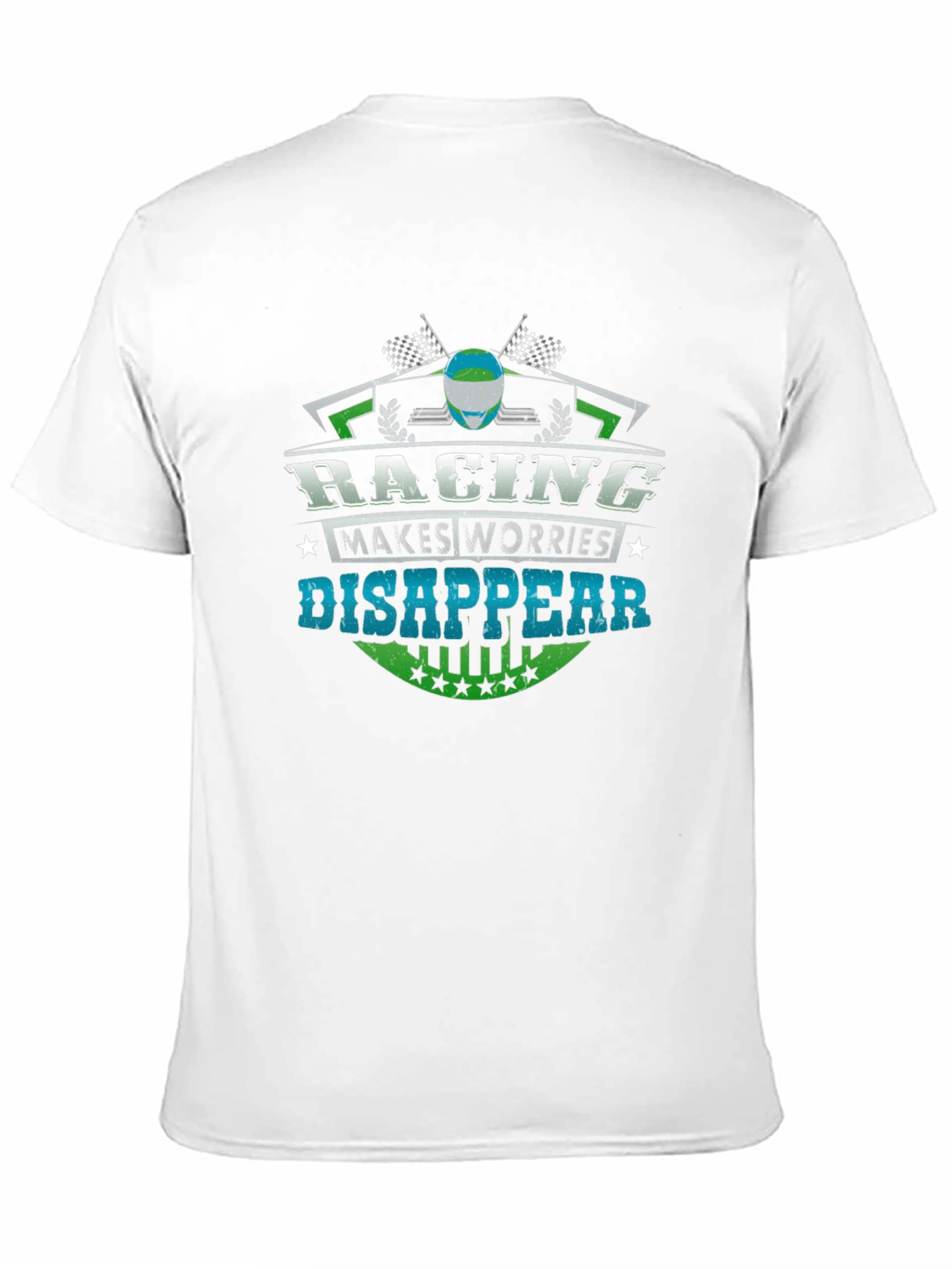 Racing Makes Worries Disappear Black T-Shirt