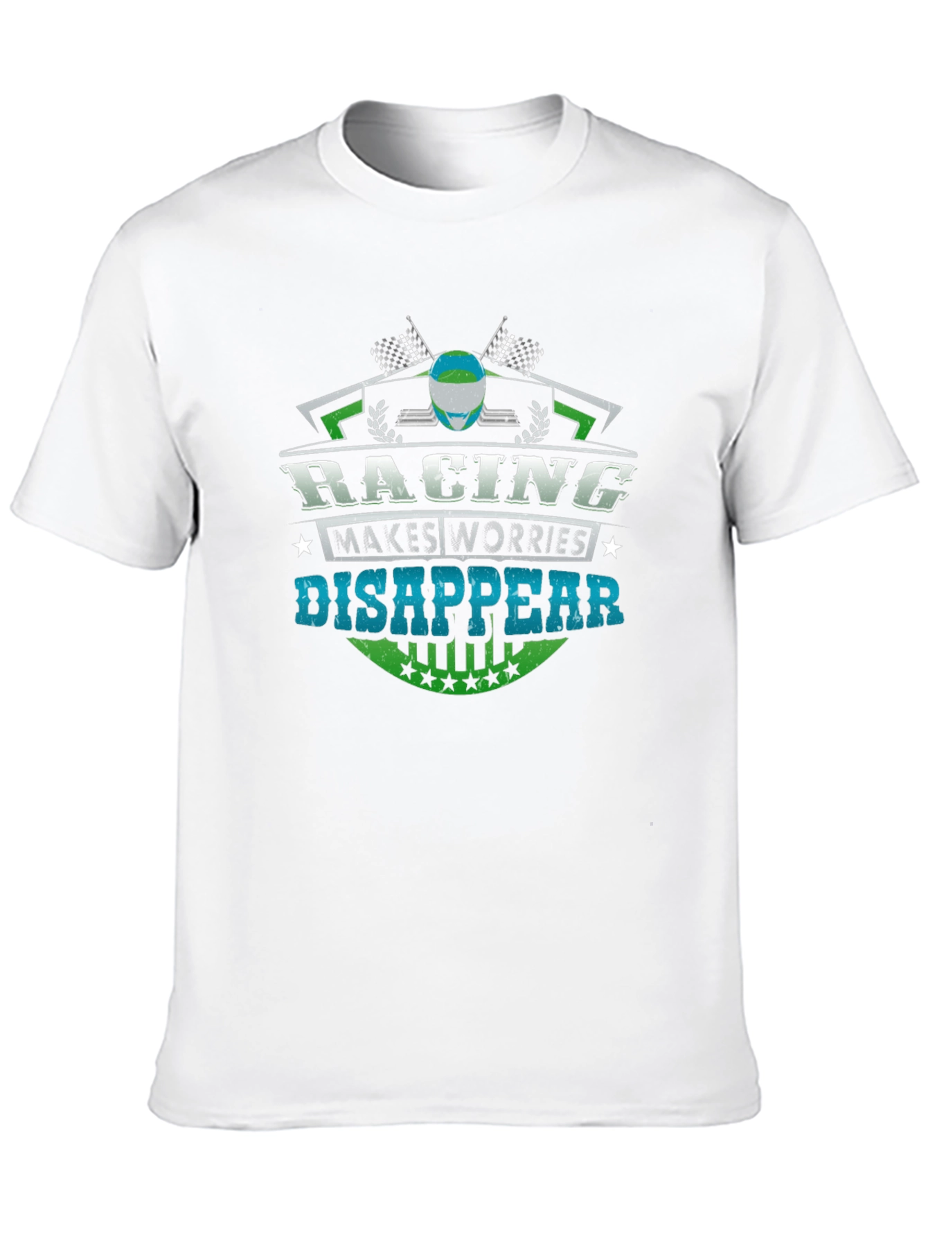 Racing Makes Worries Disappear Black T-Shirt