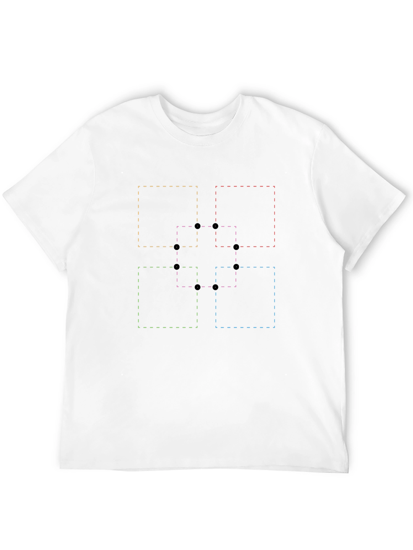 Abstract Geometric Squares Graphic T-Shirt
