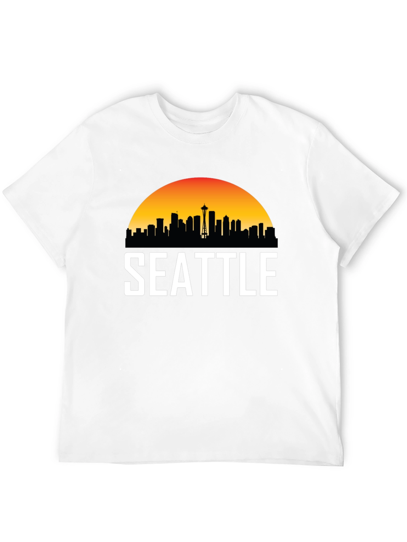 Seattle Skyline Graphic T-Shirt - Cityscape Tee
