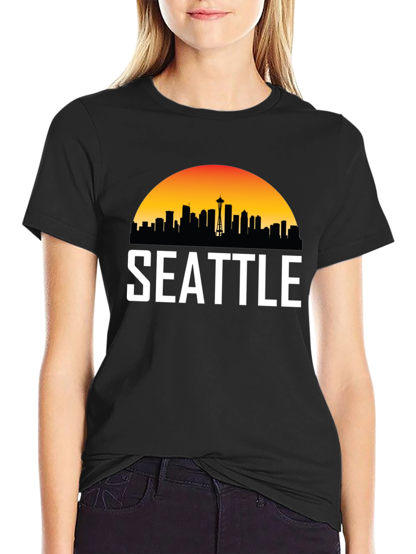 Seattle Skyline Graphic T-Shirt - Cityscape Tee