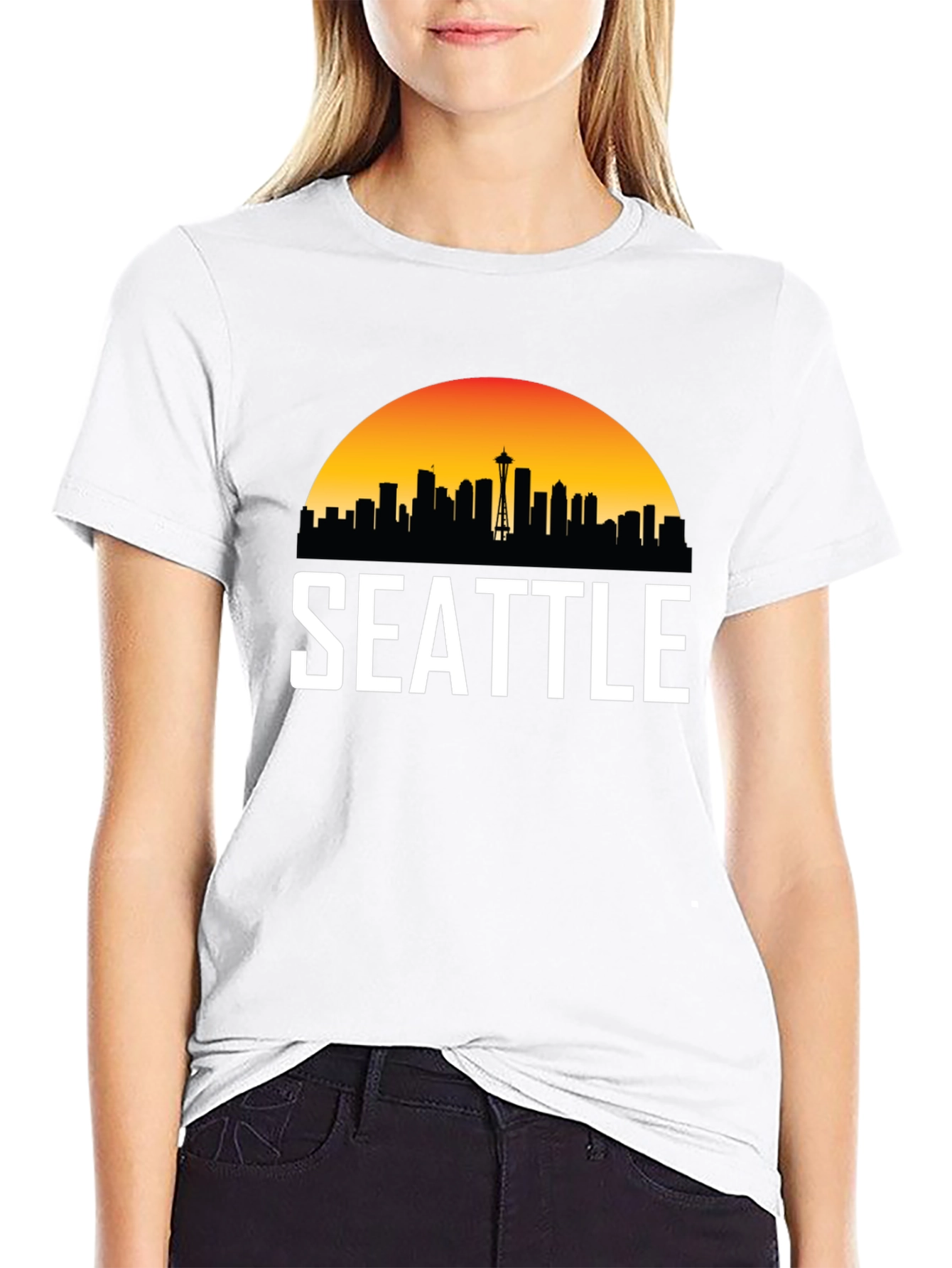Seattle Skyline Graphic T-Shirt - Cityscape Tee