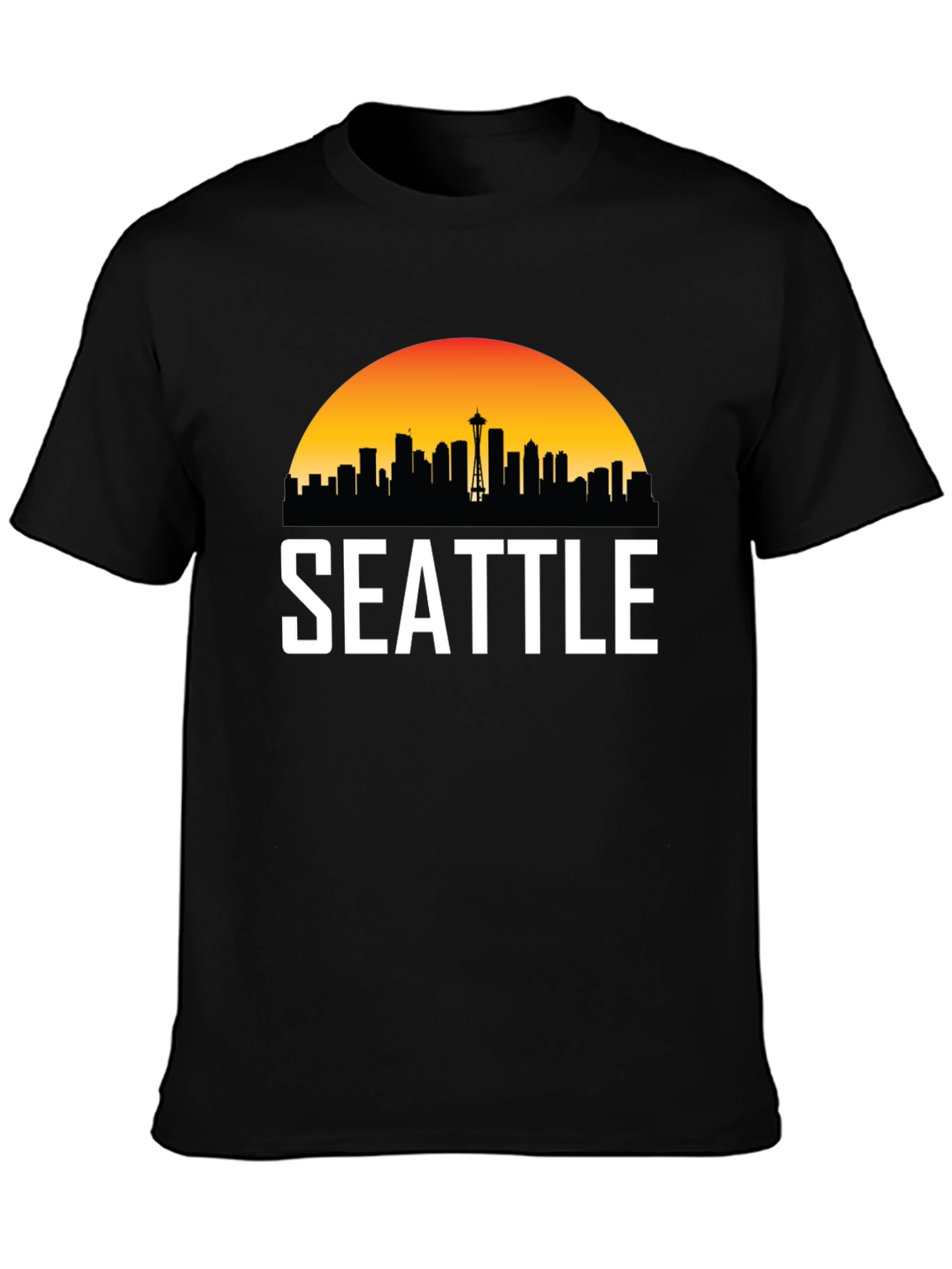 Seattle Skyline Graphic T-Shirt - Cityscape Tee
