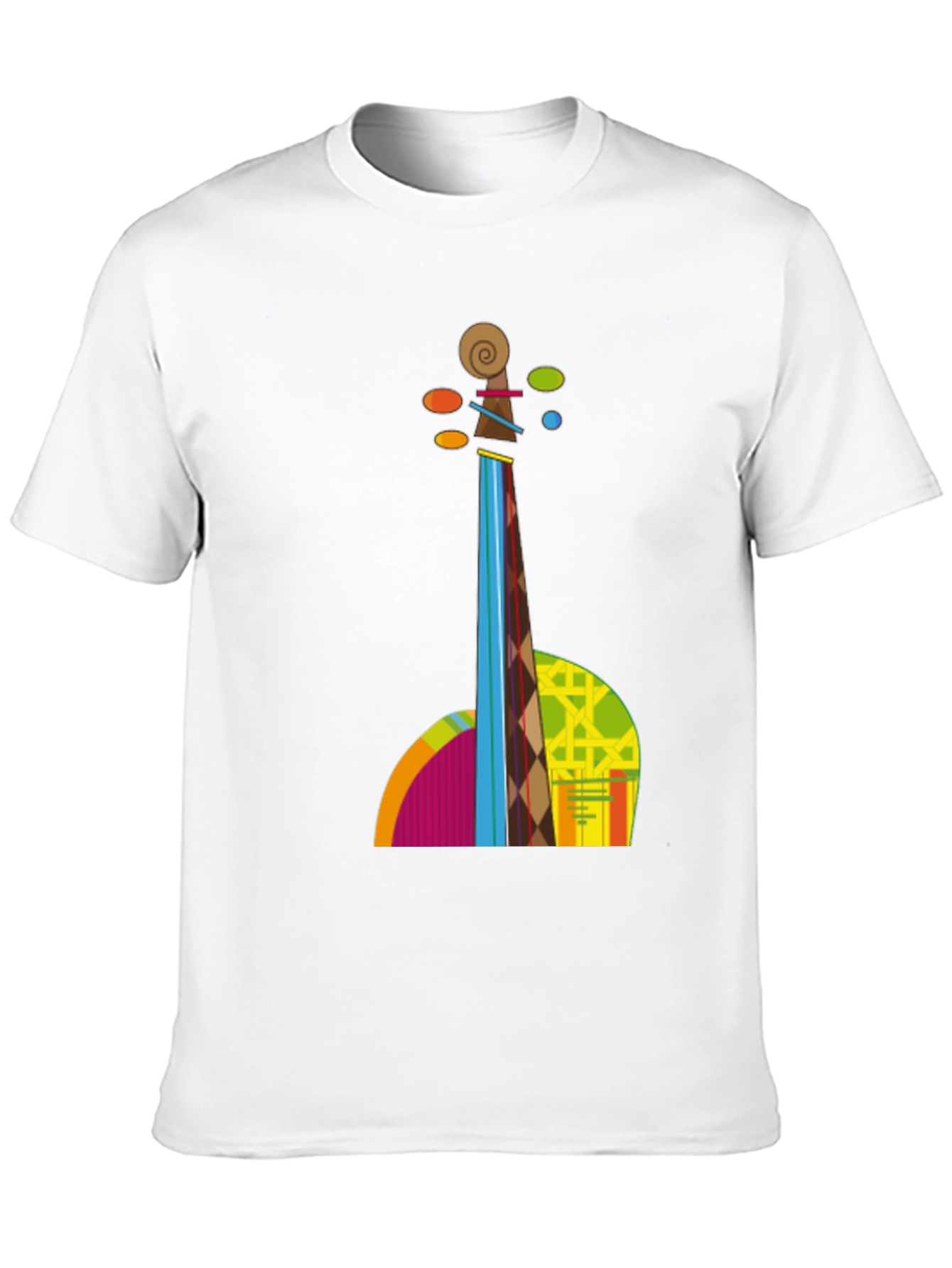 Abstract Violin Graphic Tee - Black T-Shirt