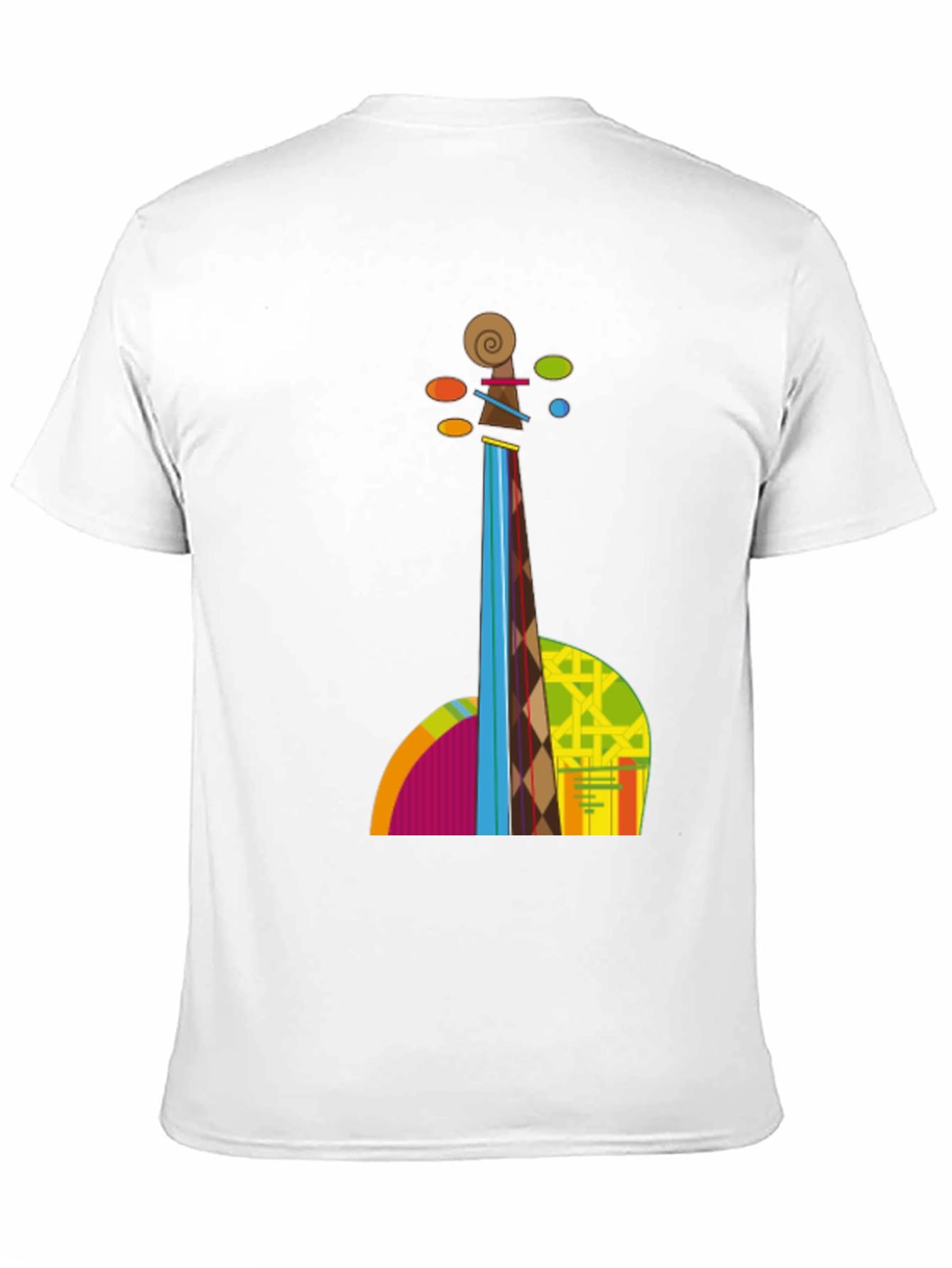 Abstract Violin Graphic Tee - Black T-Shirt