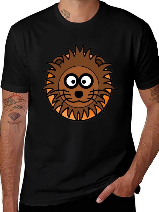 Lion Graphic Black T-Shirt for Men
