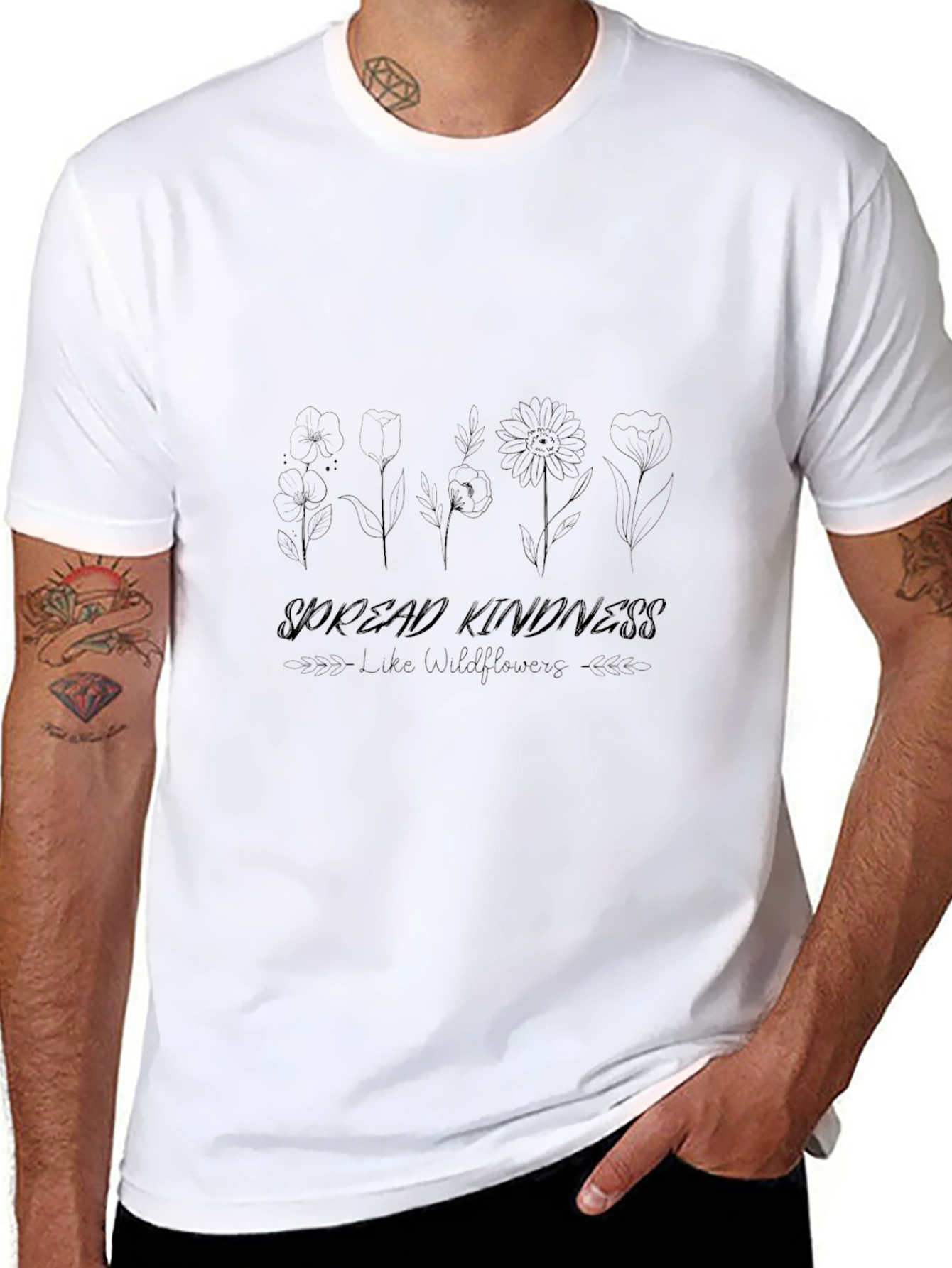 Spread Kindness Wildflower Graphic T-Shirt