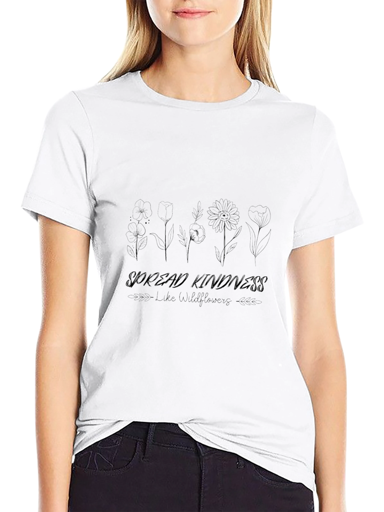 Spread Kindness Wildflower Graphic T-Shirt