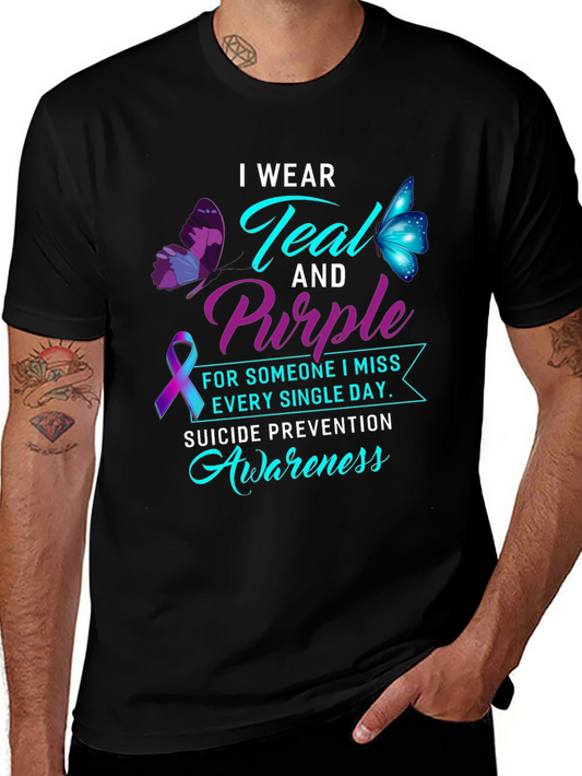 Teal & Purple Suicide Awareness Graphic Tee