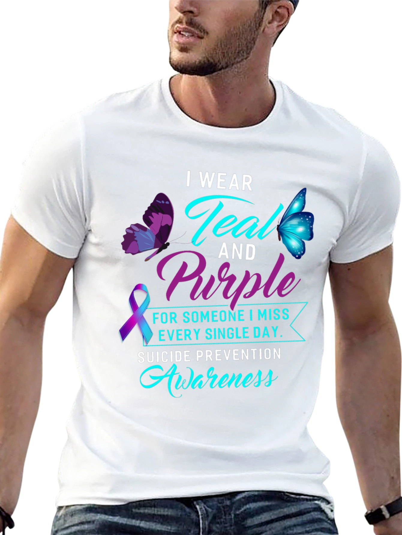 Teal & Purple Suicide Awareness Graphic Tee