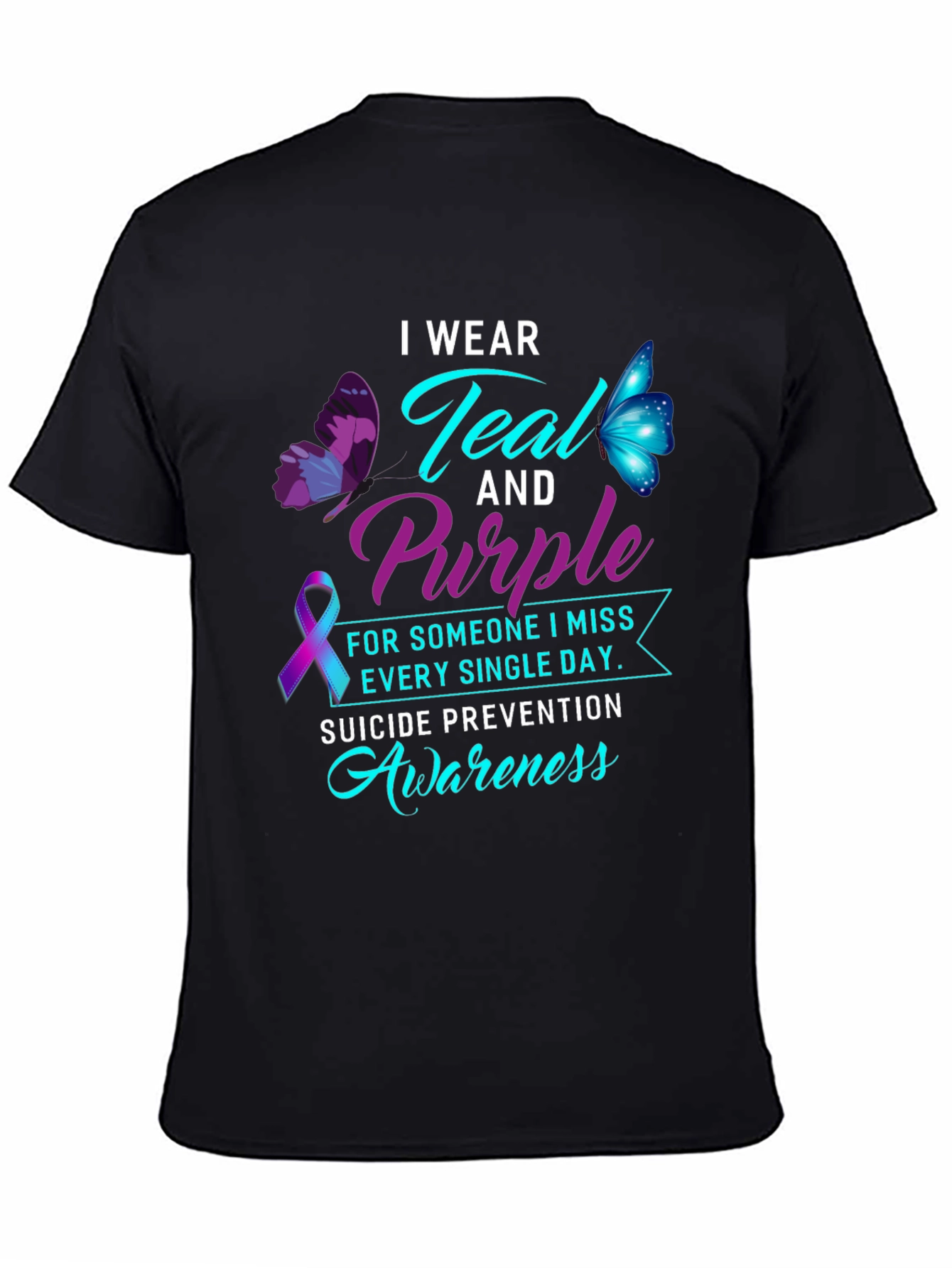 Teal & Purple Suicide Awareness Graphic Tee