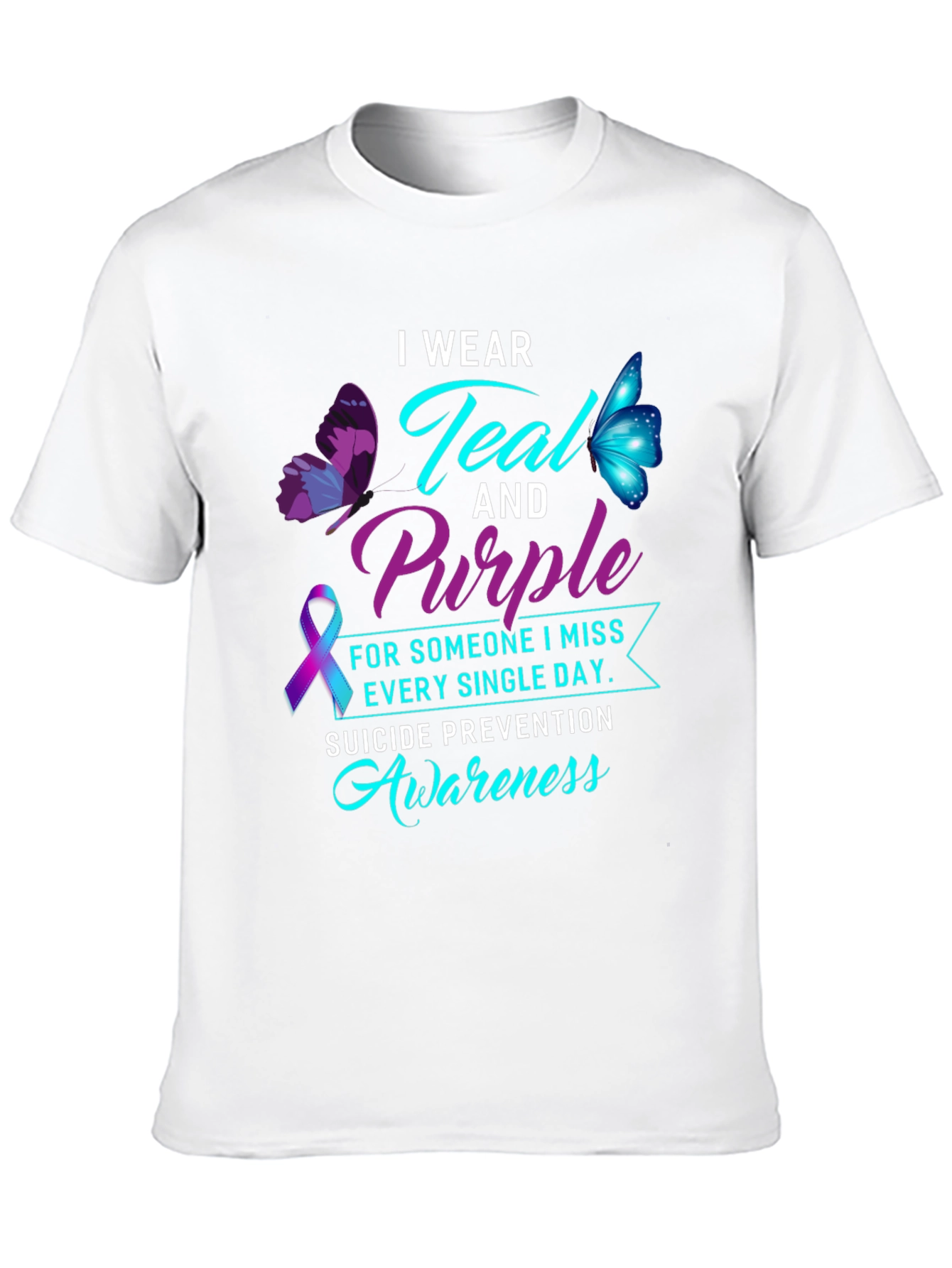 Teal & Purple Suicide Awareness Graphic Tee
