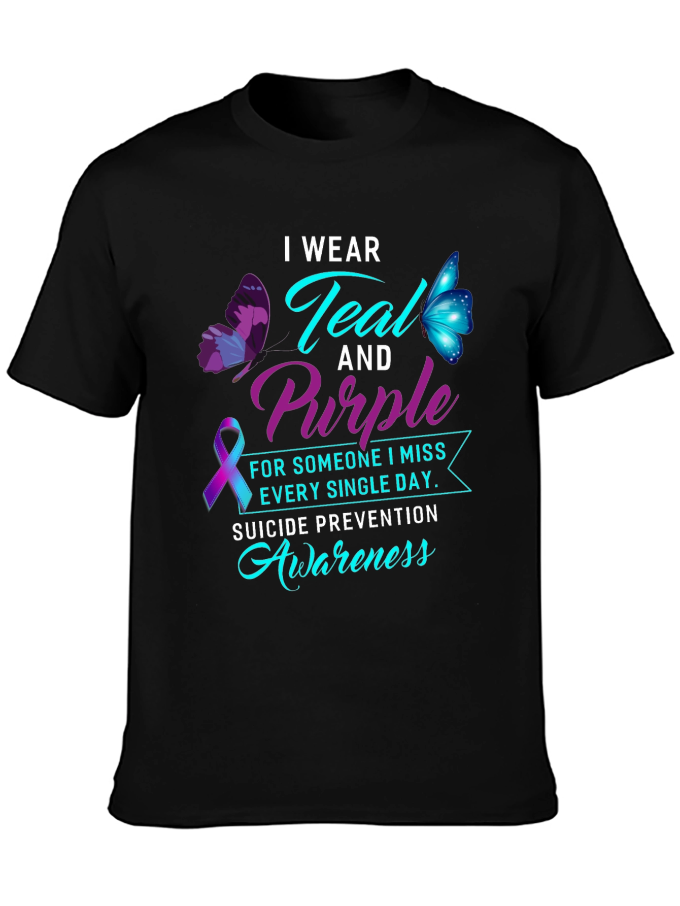 Teal & Purple Suicide Awareness Graphic Tee