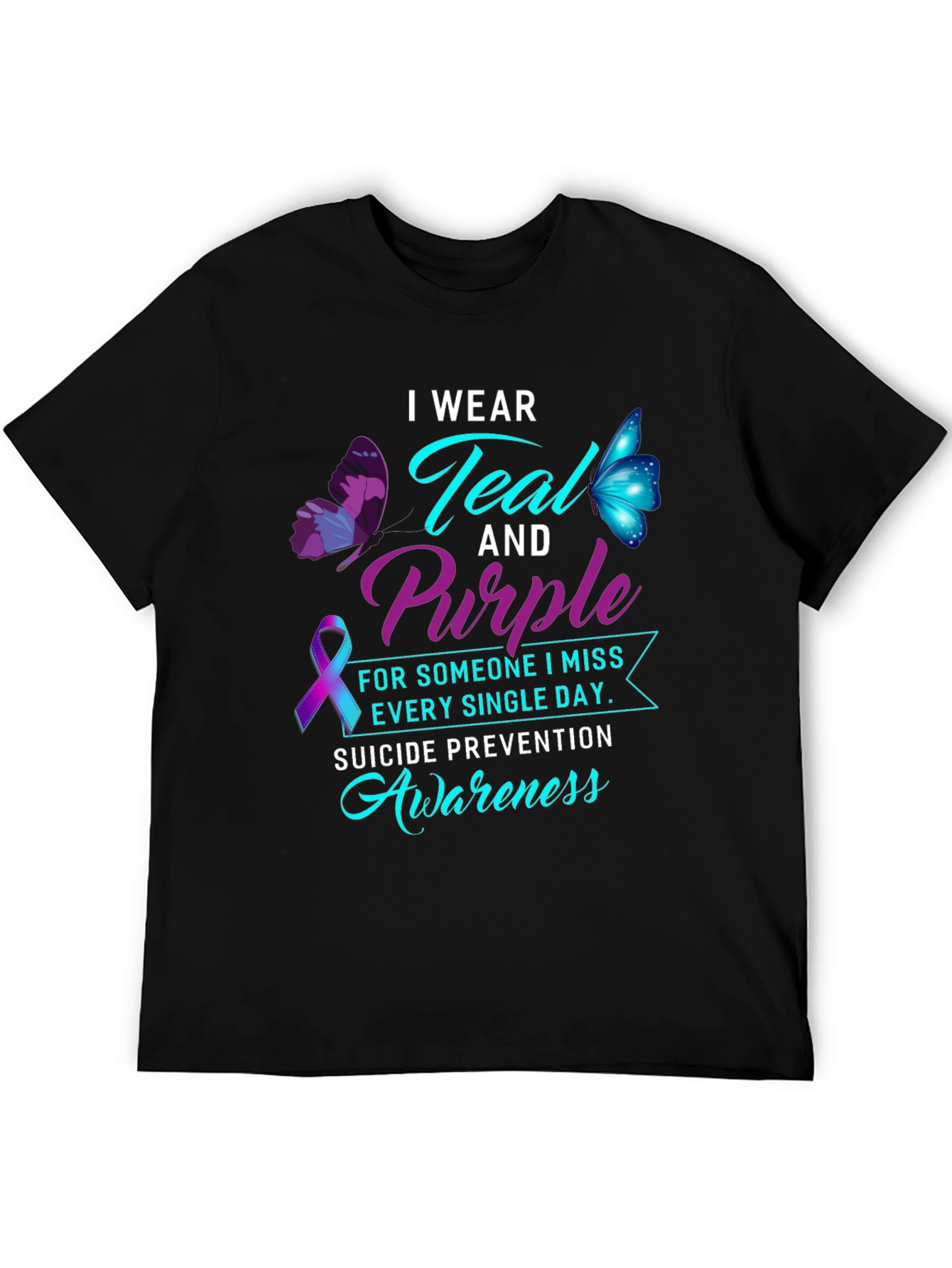 Teal & Purple Suicide Awareness Graphic Tee