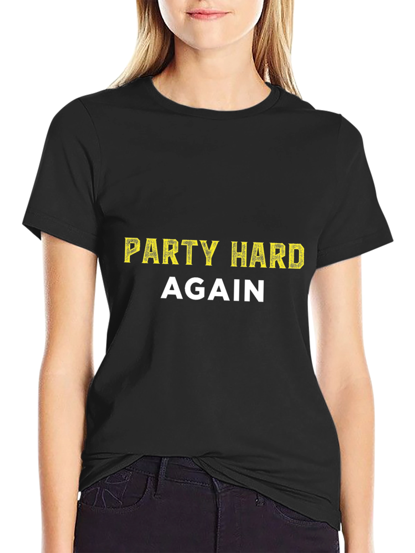 Party Hard Again Black Tee