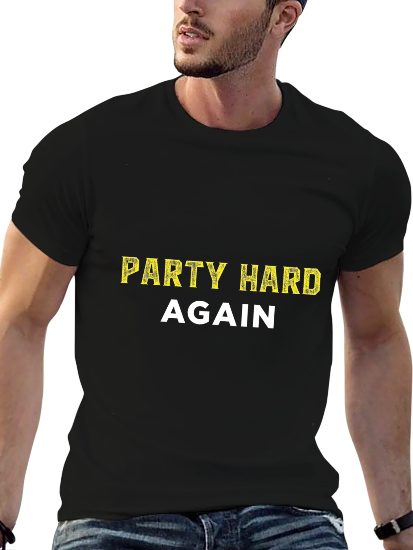 Party Hard Again Black Tee