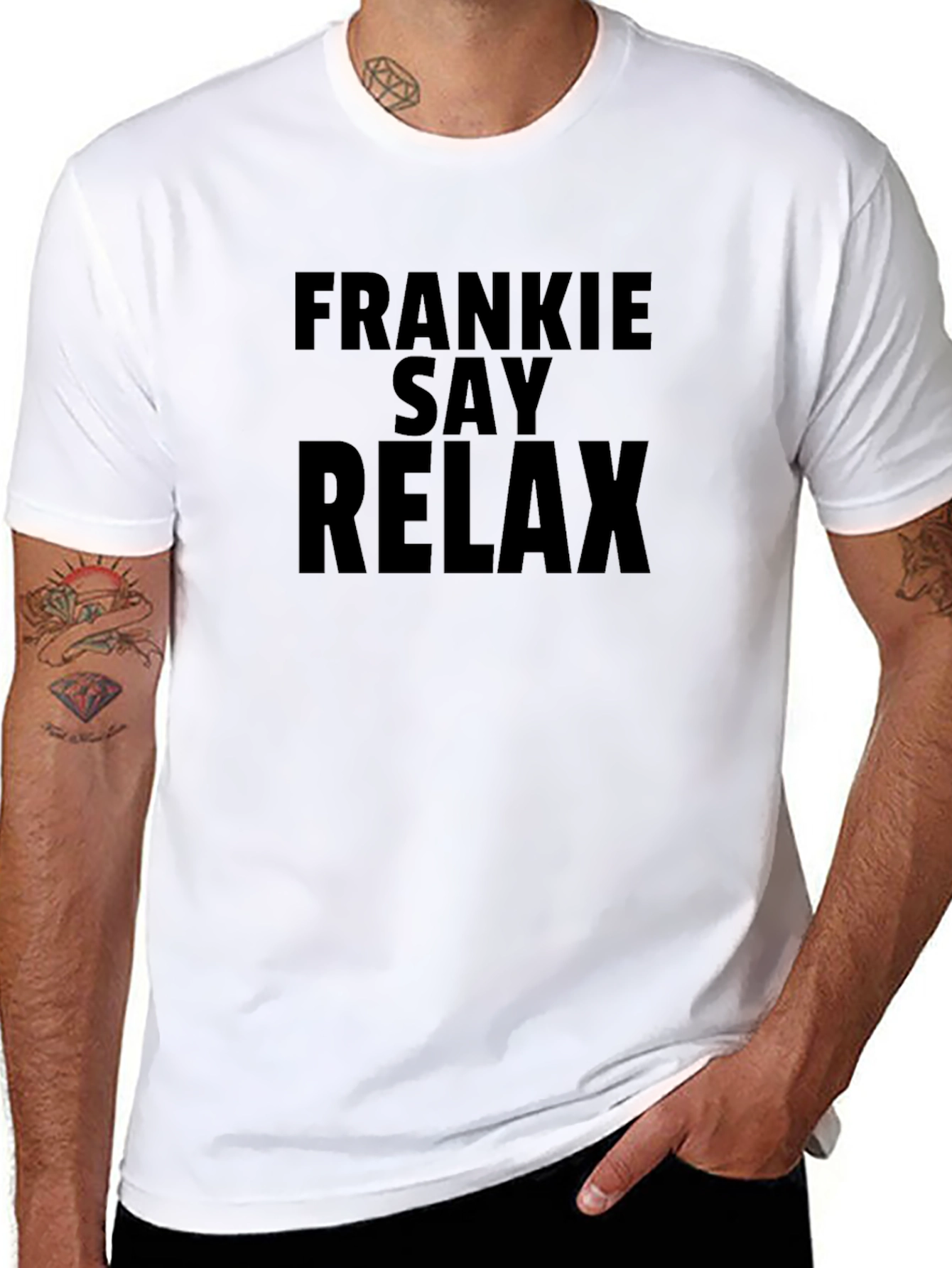 Frankie Say Relax Graphic Tee - Black
