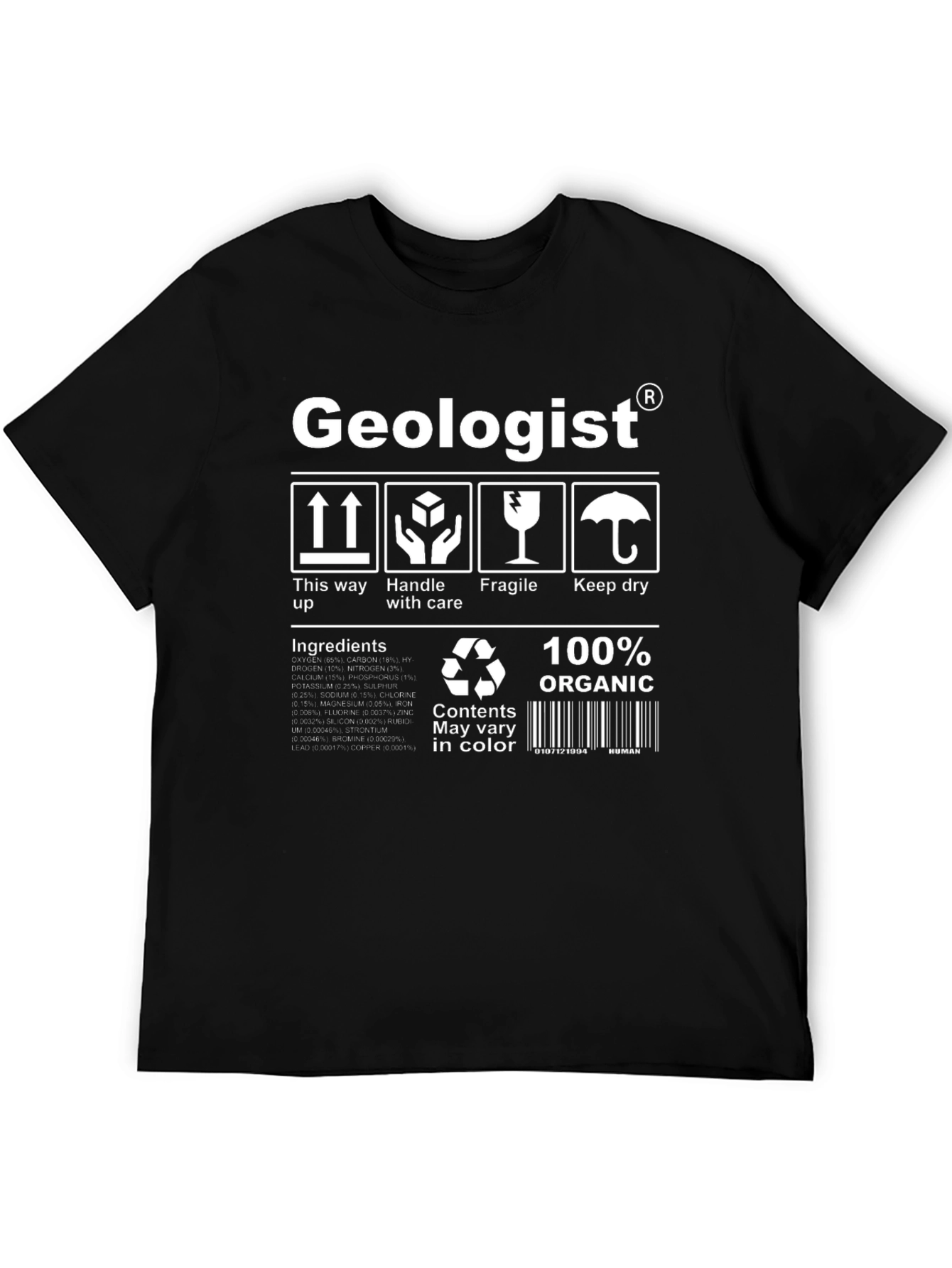 Geologist Organic Cotton T-Shirt - Funny Science Tee