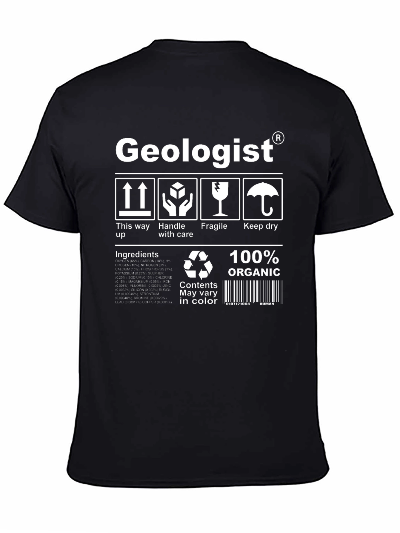 Geologist Organic Cotton T-Shirt - Funny Science Tee
