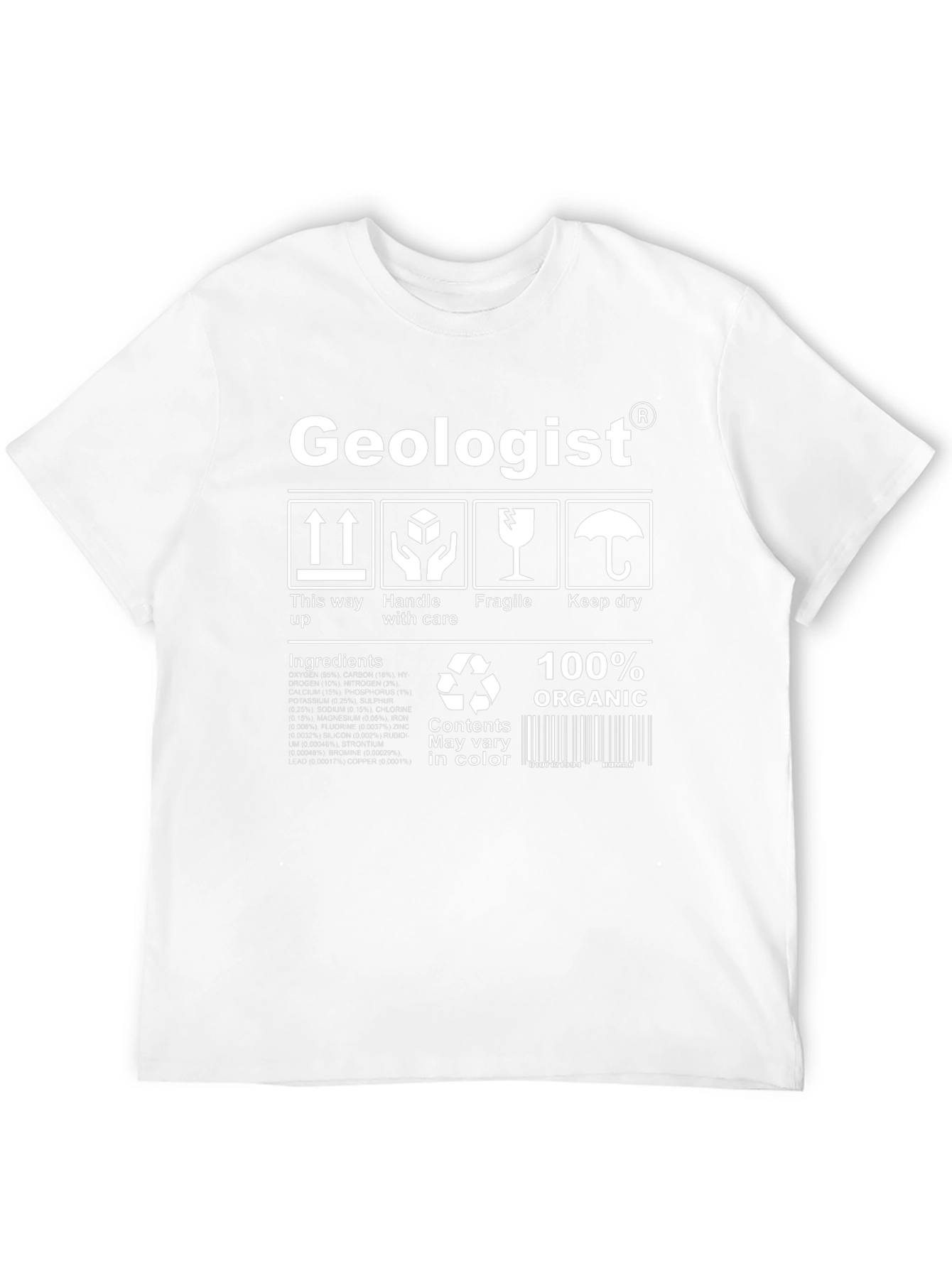 Geologist Organic Cotton T-Shirt - Funny Science Tee