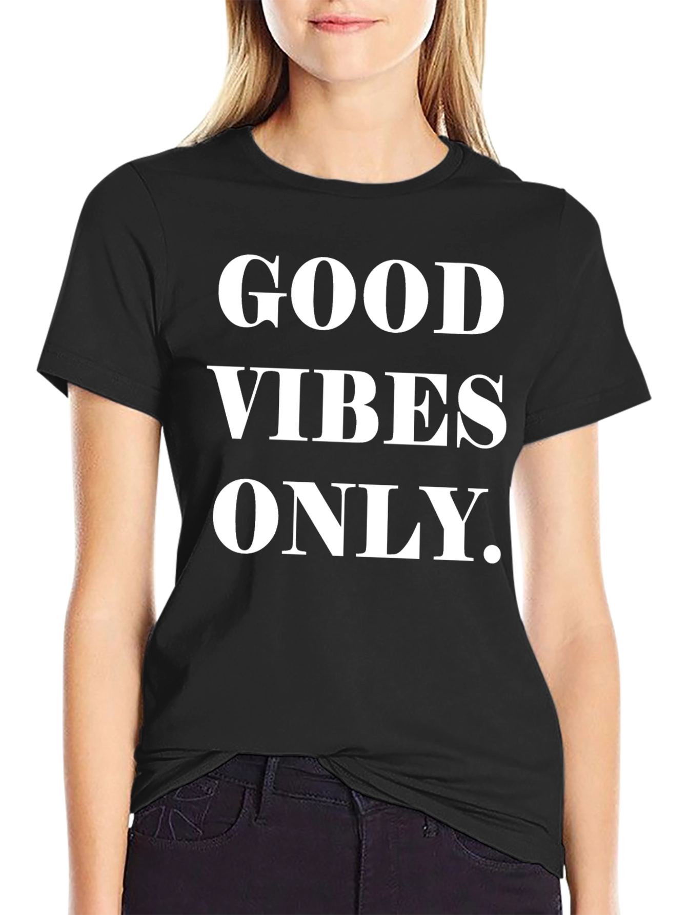 Good Vibes Only Black Graphic Tee