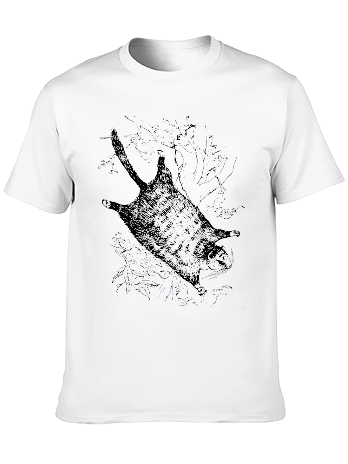 Flying Squirrel Graphic Tee - Unisex Black T-Shirt