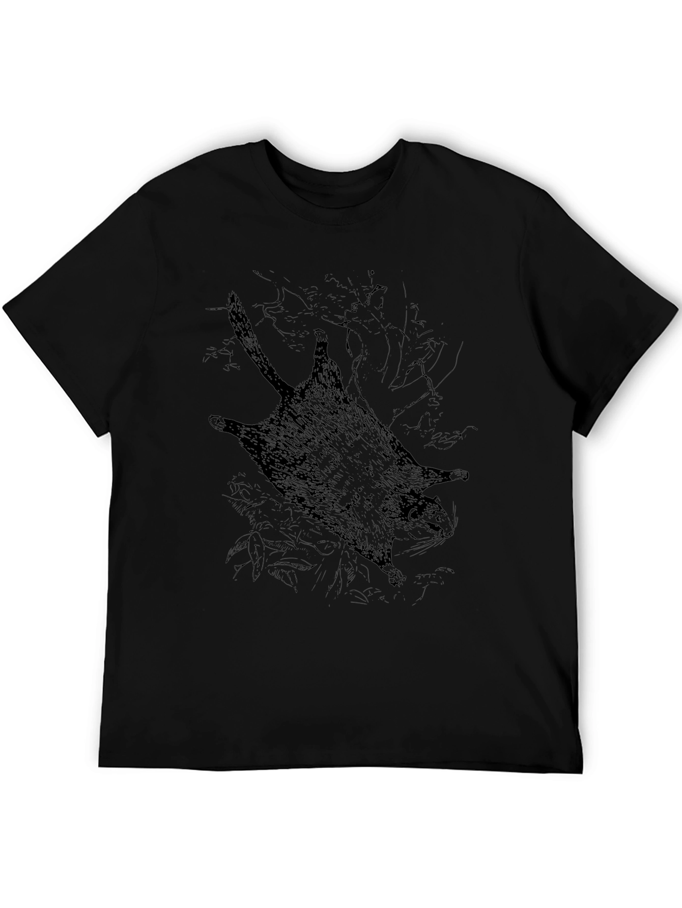 Flying Squirrel Graphic Tee - Unisex Black T-Shirt
